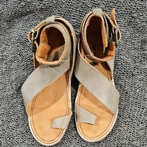 Free People Vale Boots Sandals 37 Leather